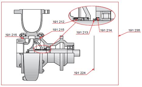 191235-Sealing set for water pump, W46