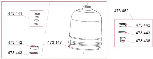 473441-Sight glass kit, FM200DS