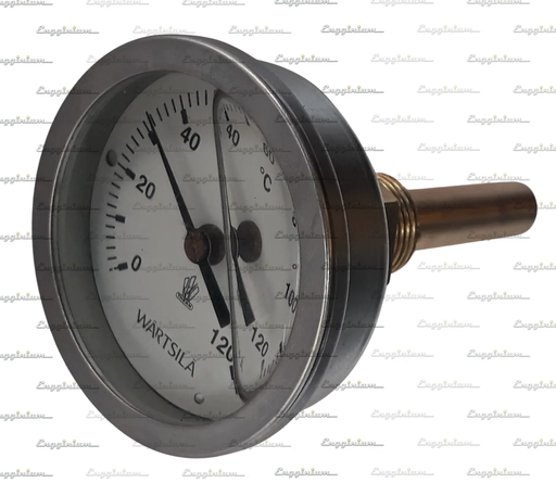 Thermometer 0-120°C, W20 [Horizontal, SHIP STOCK]