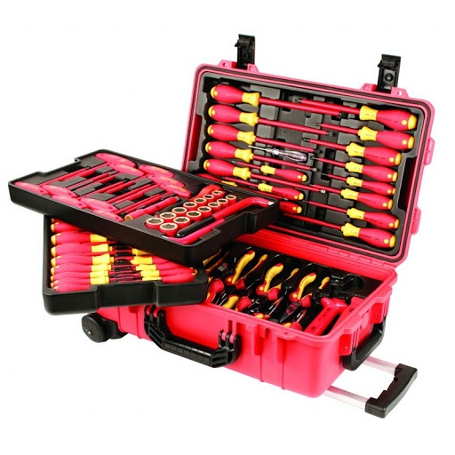 32800-Insulated rolling tool case, WIHA [80 piece set]