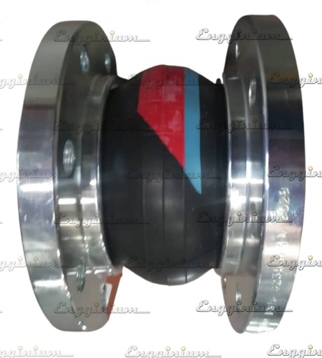 Rubber compensator, DN40 [Lube oil, PN10/16, Red/Blue label